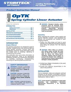OpTK™ Linear Product Instruction Manual