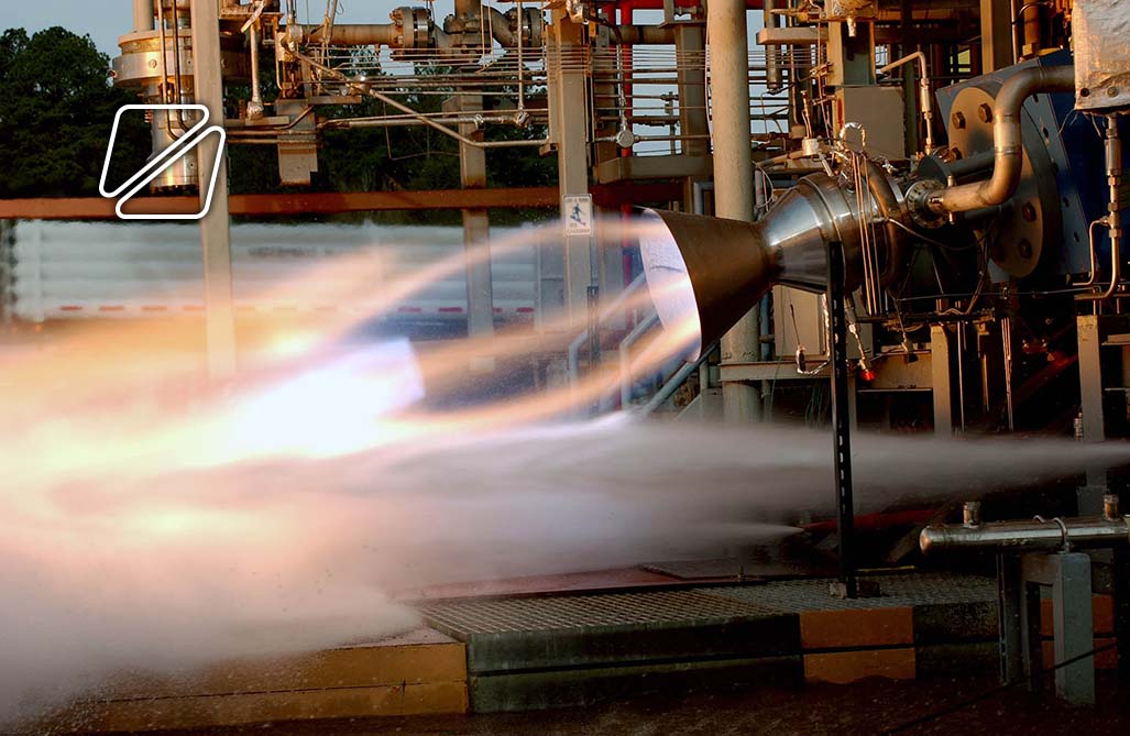 Rocket test firing